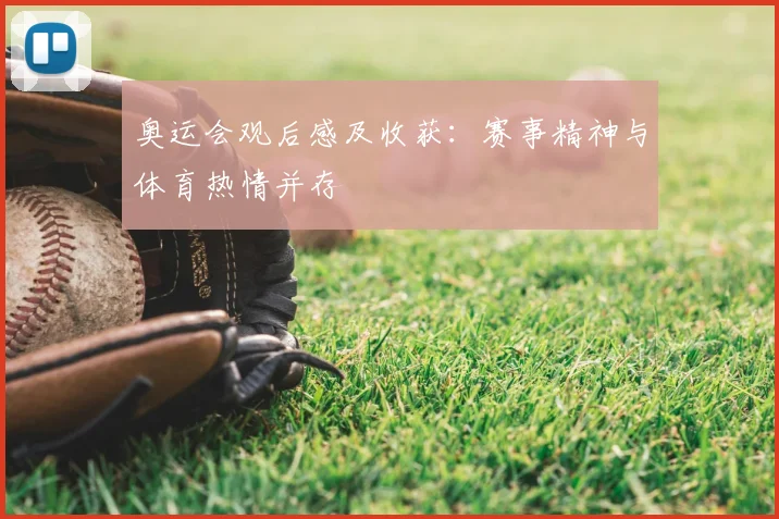 奥运会观后感及收获:赛事精神与体育热情并存